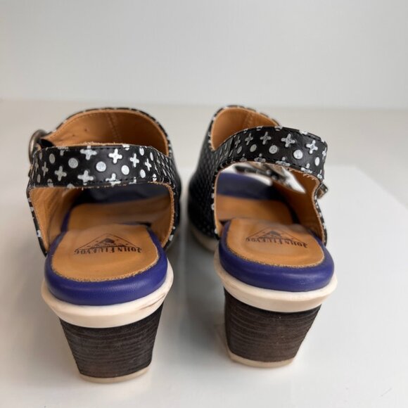 John Fluevog Sandal Women 7.5 Awe Slingback Leather Portugal Hope Party Core Ex - Picture 7 of 13